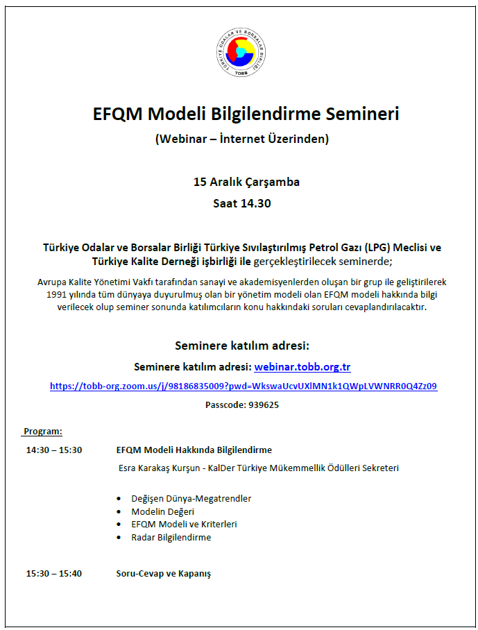 EFQM Modeli Bilgilendirme Semineri