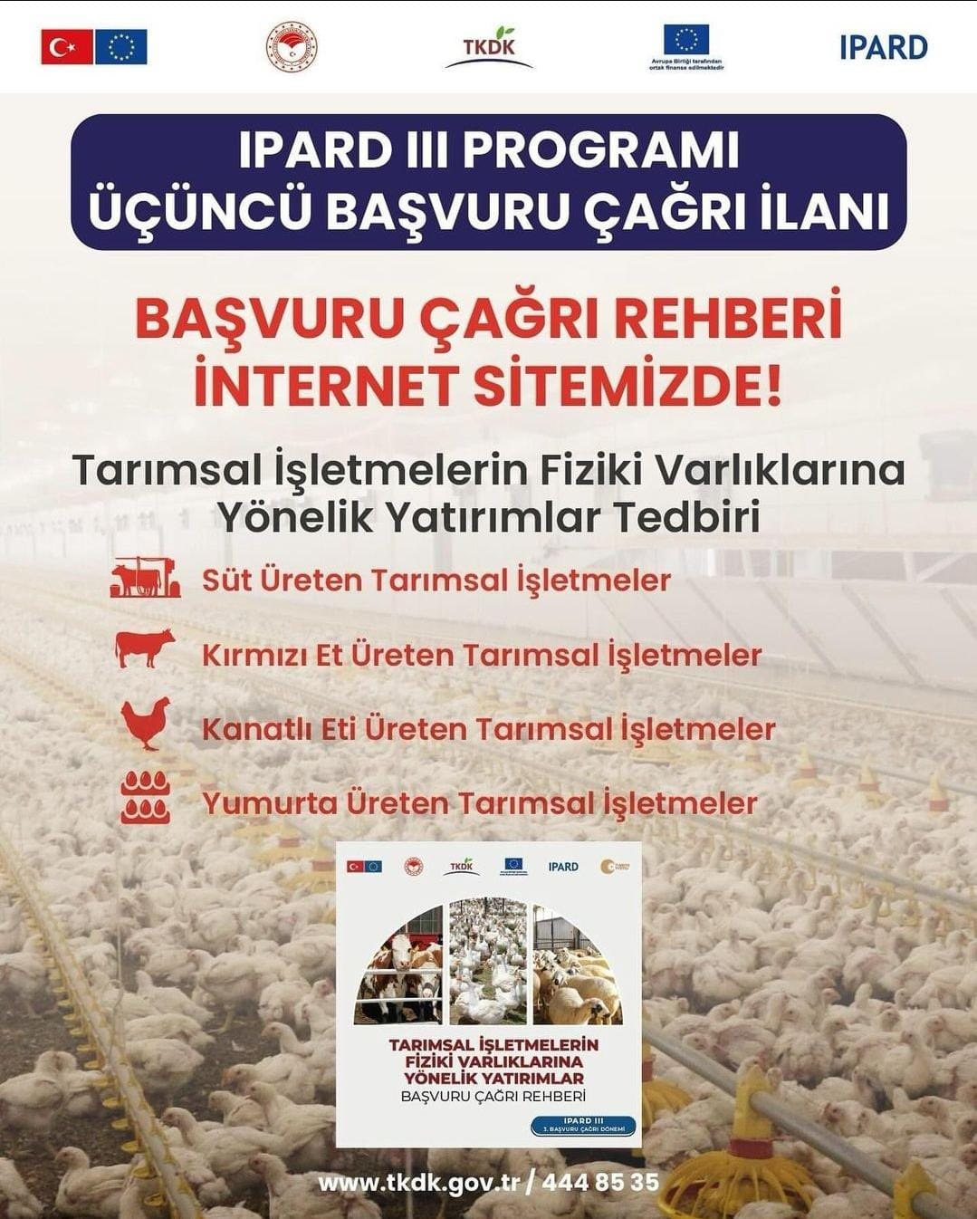 Tarım ve Kırsal Kalkınmayı Destekleme Kurumu 2021-2027 IPARD Programı (IPARD III Dönemi).